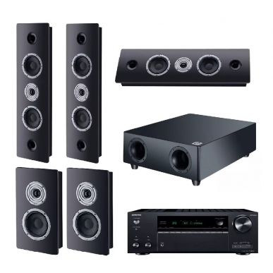 Домашний кинотеатр 5.1 Heco Ambient Black + AV-ресивер Onkyo TX-NR696 B M3